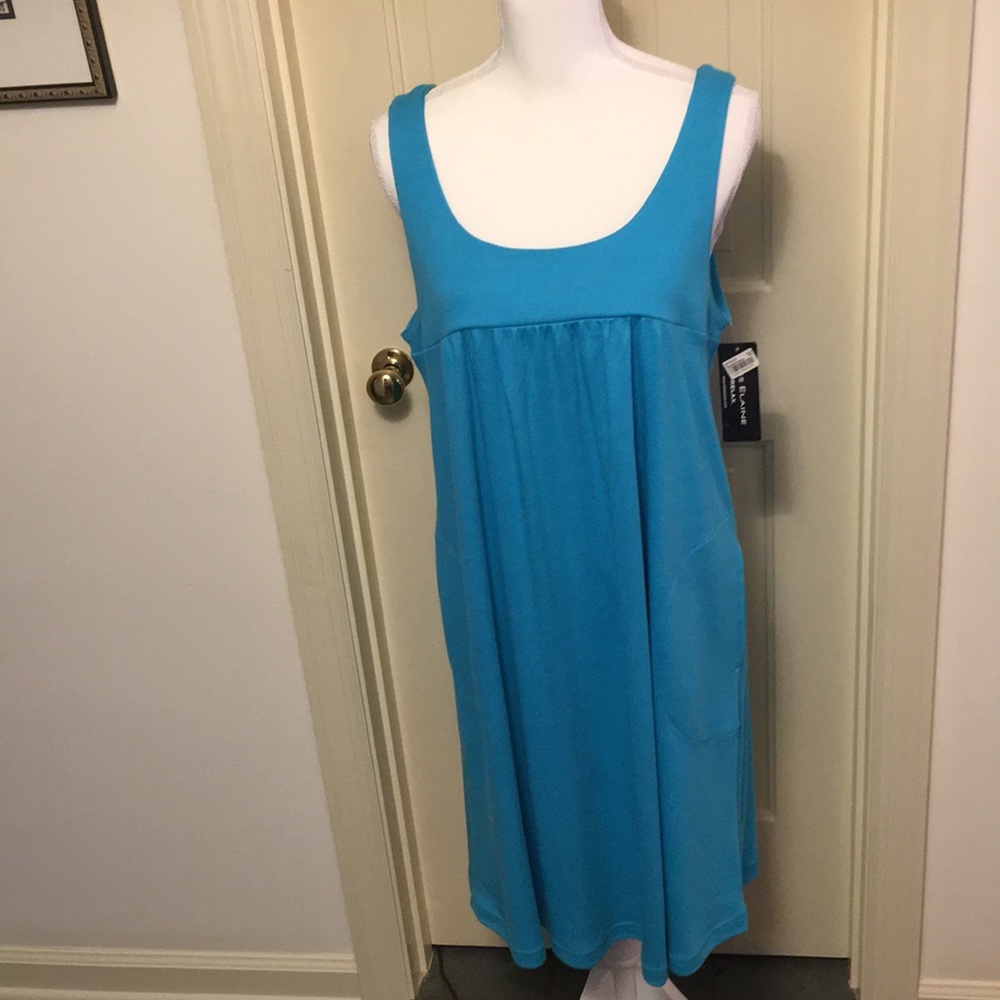 Miss Elaine “Relaxed” Turquoise Dress NWT